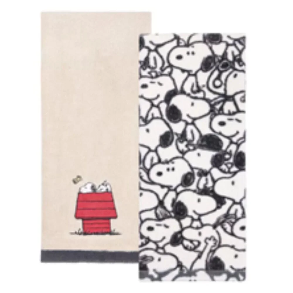NWT ~ The Big One Peanuts 2-Pack Snoopy Hand Towel Set